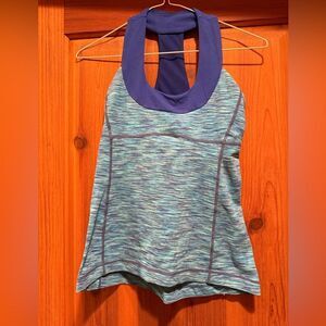 lululemon athletica Navy and Teal Tank Top